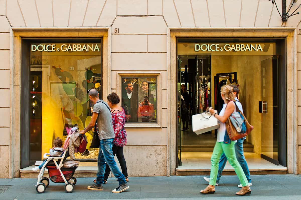 Dolce & Gabanna show window at Via dei Condotti in Rome